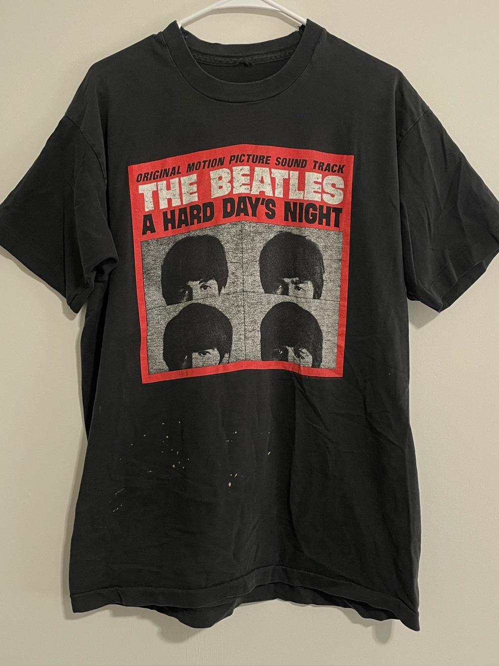 Vintage 1992 Beatles A Hard Day's Night Tour Soundtrack Double Sided T Shirt XL